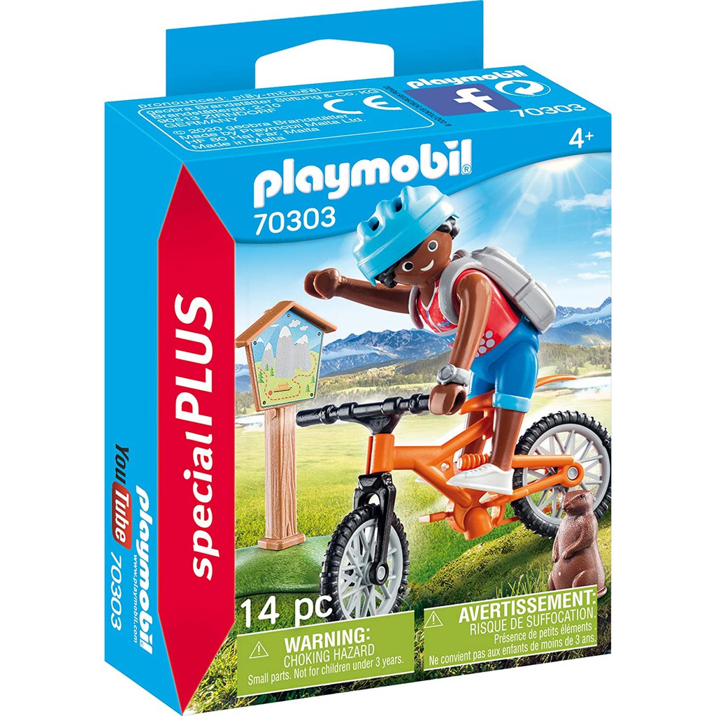 摩比 Playmobil 70303 登山車 腳踏車 安全帽 背包 Special Plus