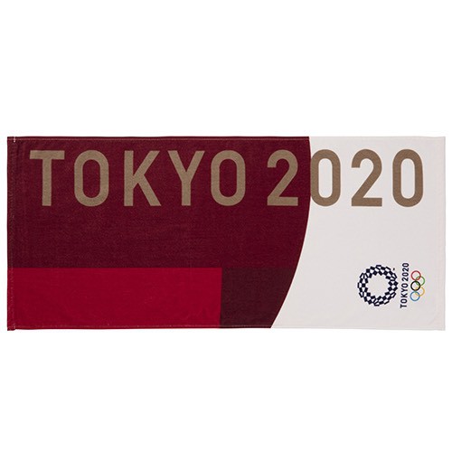 出清價 日本東京奧運 官方限定紀念品商品 官方毛巾 紅色 櫻花色 送方巾