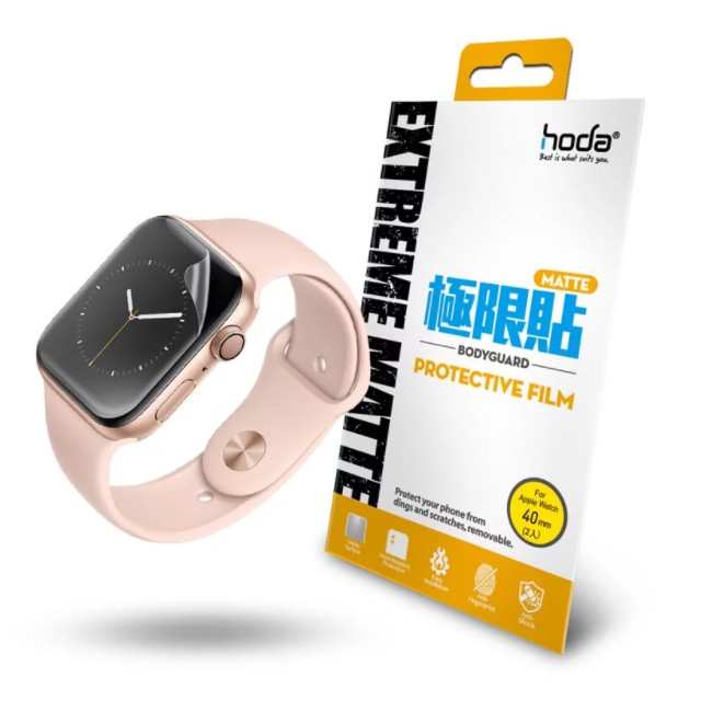 【HODA】Apple Watch S4-6/SE 44mm / 42mm / 40mm 霧面/亮面極限貼 (2入組)