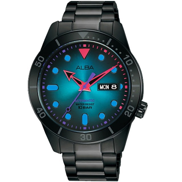 【ALBA 雅柏】廣告款東京霓虹機械錶-42mm Y676-X035SD(AL4175X1)
