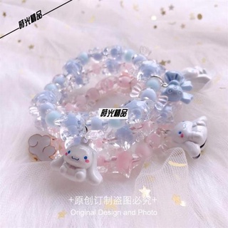 ❤小眾ins手鏈日系軟妹玉桂狗鈴鐺手鏈lolita少女串珠手環可愛大耳狗手鐲手鏈｜時光精品1224
