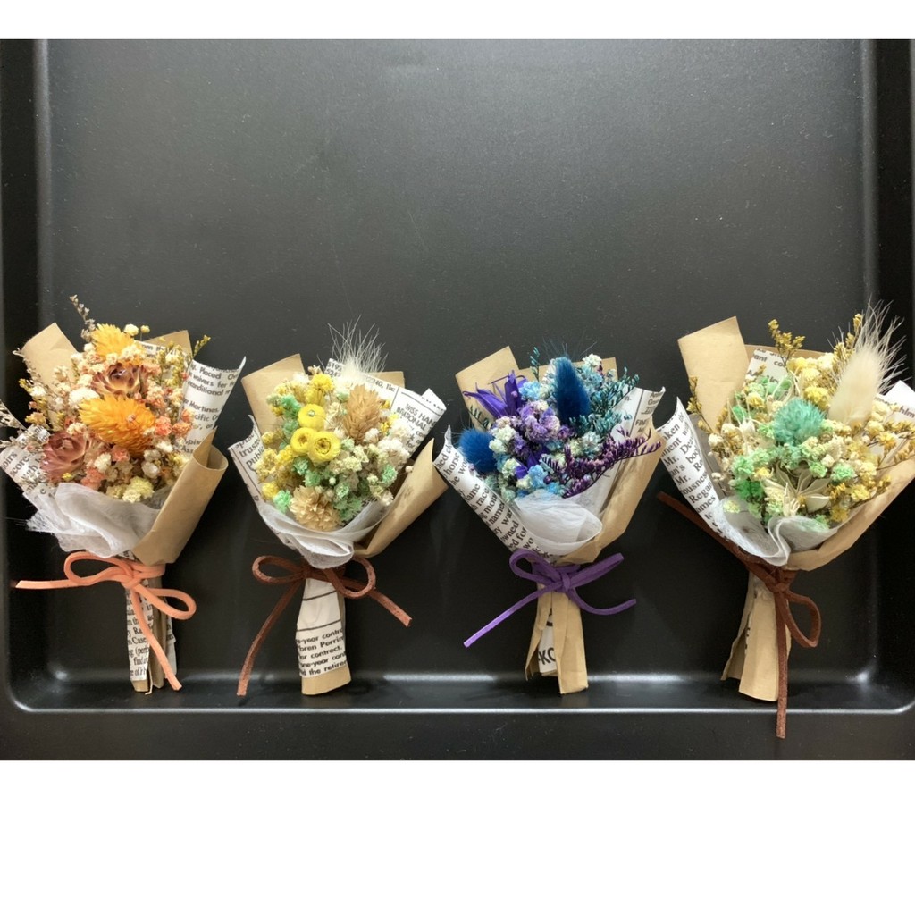 百卉集花坊 超級迷你乾燥手掌花束情人節花束乾燥花束生日禮物花束 蝦皮購物