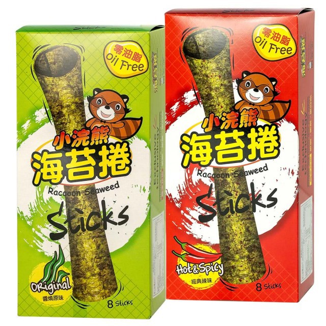 【小浣熊】泰國 海苔捲 醬燒原味/經典辣味