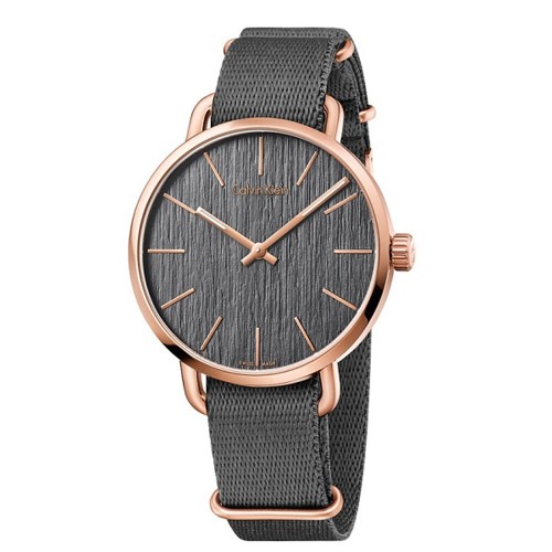 Calvin Klein CK超然系列腕錶(K7B216P3)45mm加贈米色帆布錶帶