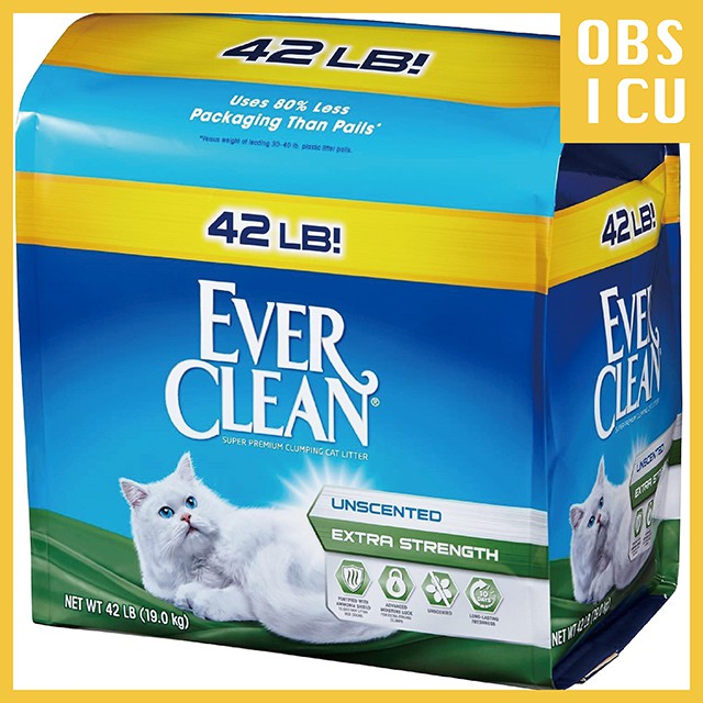 Ever Clean 藍鑽 藍標低過敏結塊 貓砂 礦砂 42LB/19KG 袋裝