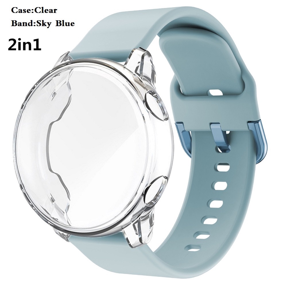 錶殼+錶帶 二合一套裝 佳明Garmin Vivoactive 3 4 3music 4S 矽膠錶帶 全覆蓋Tpu保護殼