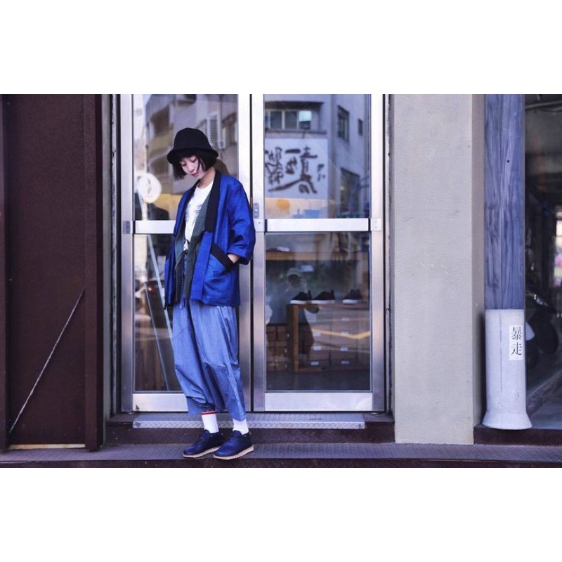 OqLIQ indigo dyeing kimono 和服 外套 半纏 道服 藍染 台灣製