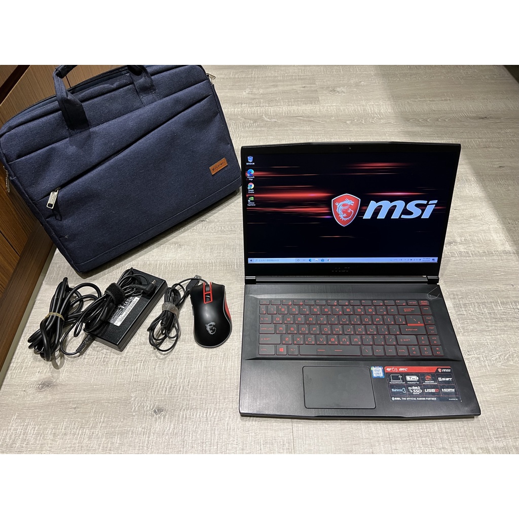 MSI 電競筆電 GF63 8RC I7-8750H 16G 雙碟 GTX1050 二手筆電 遊戲筆電 輕薄筆電 ROG