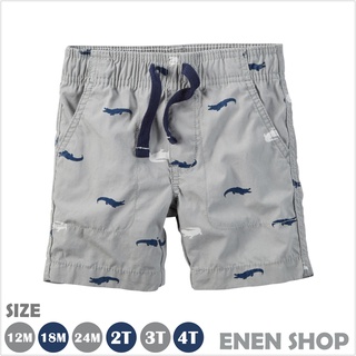 『Enen Shop』 Carters 灰色系小鱷魚款休閒短褲#224G169｜18M/24M/2T/4T
