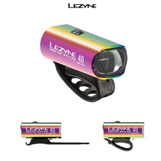 【LEZYNE】前照明燈 HECTO DRIVE STVZO 40 USB 電鍍彩虹色-石頭單車