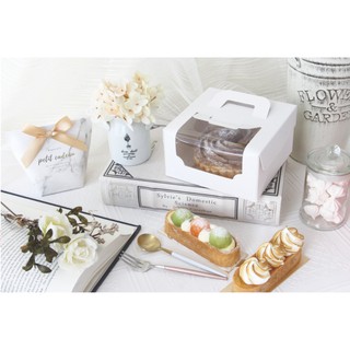 【純白】 4s吋 4吋 6吋 手提鏤空蛋糕盒 乳酪蛋糕盒 蛋糕盒 慕斯紙盒 奶油蛋糕盒 外帶盒 蛋糕提盒