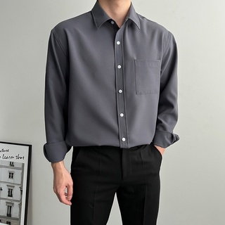韓國春季 簡約素面 口袋長袖襯衫 8色 YUPPIE 預購商品 0228