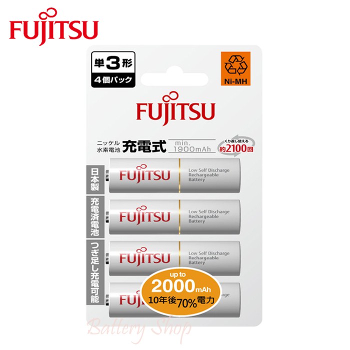 Fujitsu富士通 低自放電3號1900mAh鎳氫充電電池 HR-3UTC 公司貨