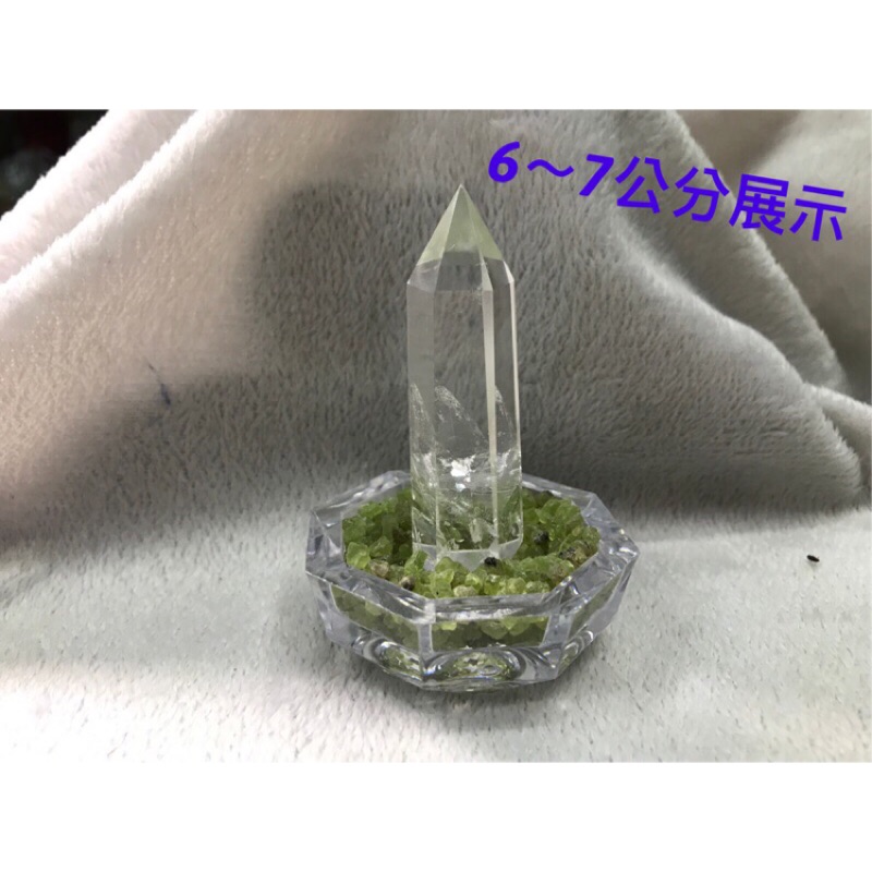 天然白水晶柱附底座 蝦皮購物