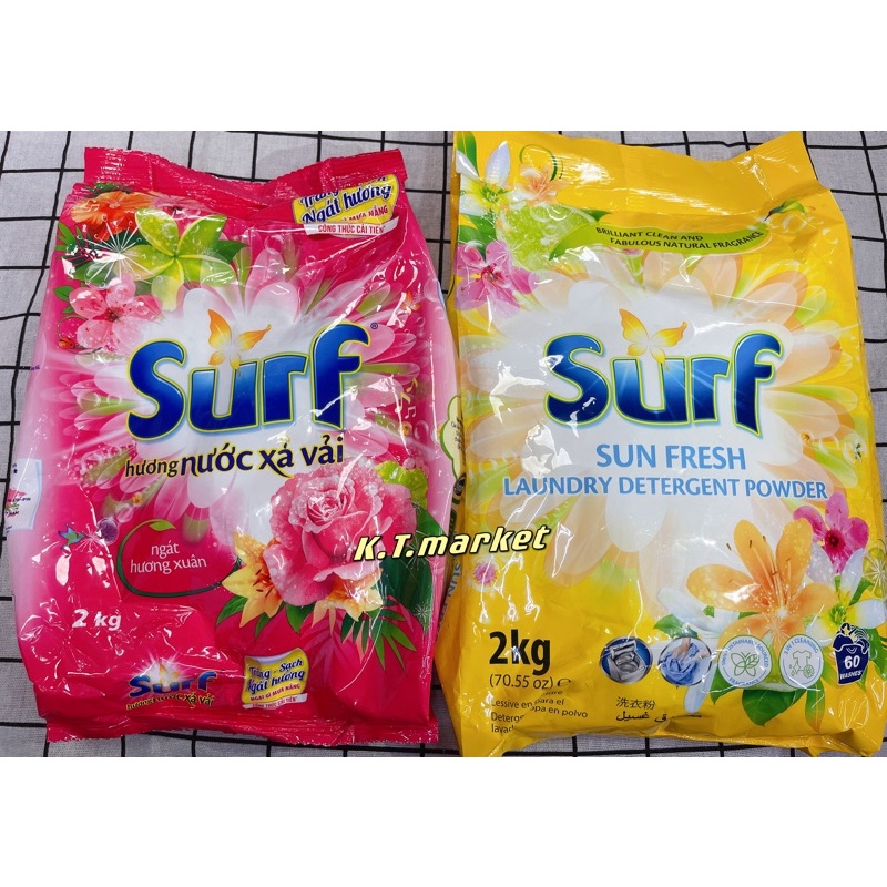 越南🇻🇳 SURF 洗衣粉 香水洗衣粉 陽光馨香 2kg 5.5kg