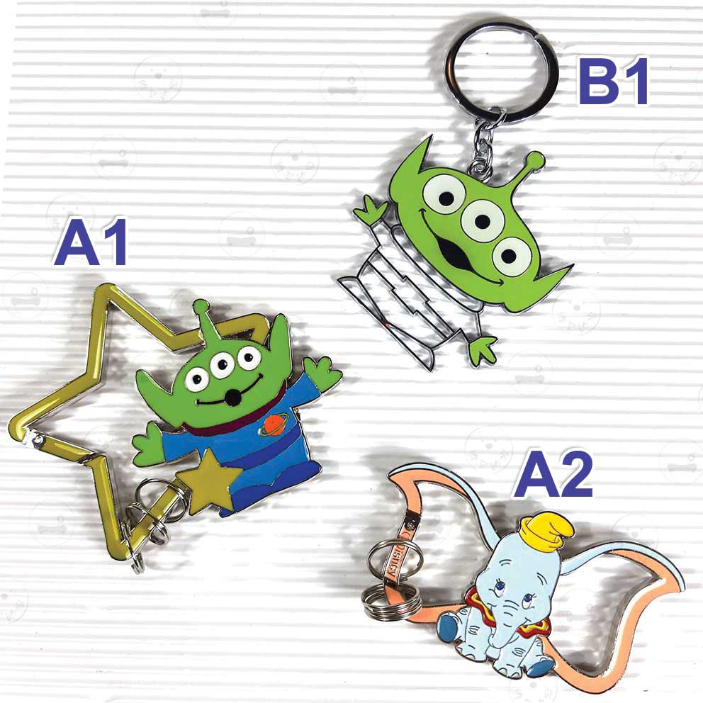 迪士尼正版 鑰匙圈 造型鐵片吊飾 小飛象 三眼怪 玩具總動員 ALL.MY GOD