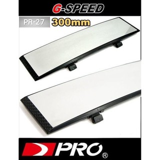 車之嚴選 cars go 汽車用品【PR-27】G-SPEED碳纖CARBON框 車內綁式曲面後視鏡 後照鏡 300mm