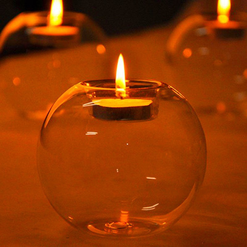 歐式透明玻璃燭台 經典水晶玻璃蠟燭台  家居裝飾燭台