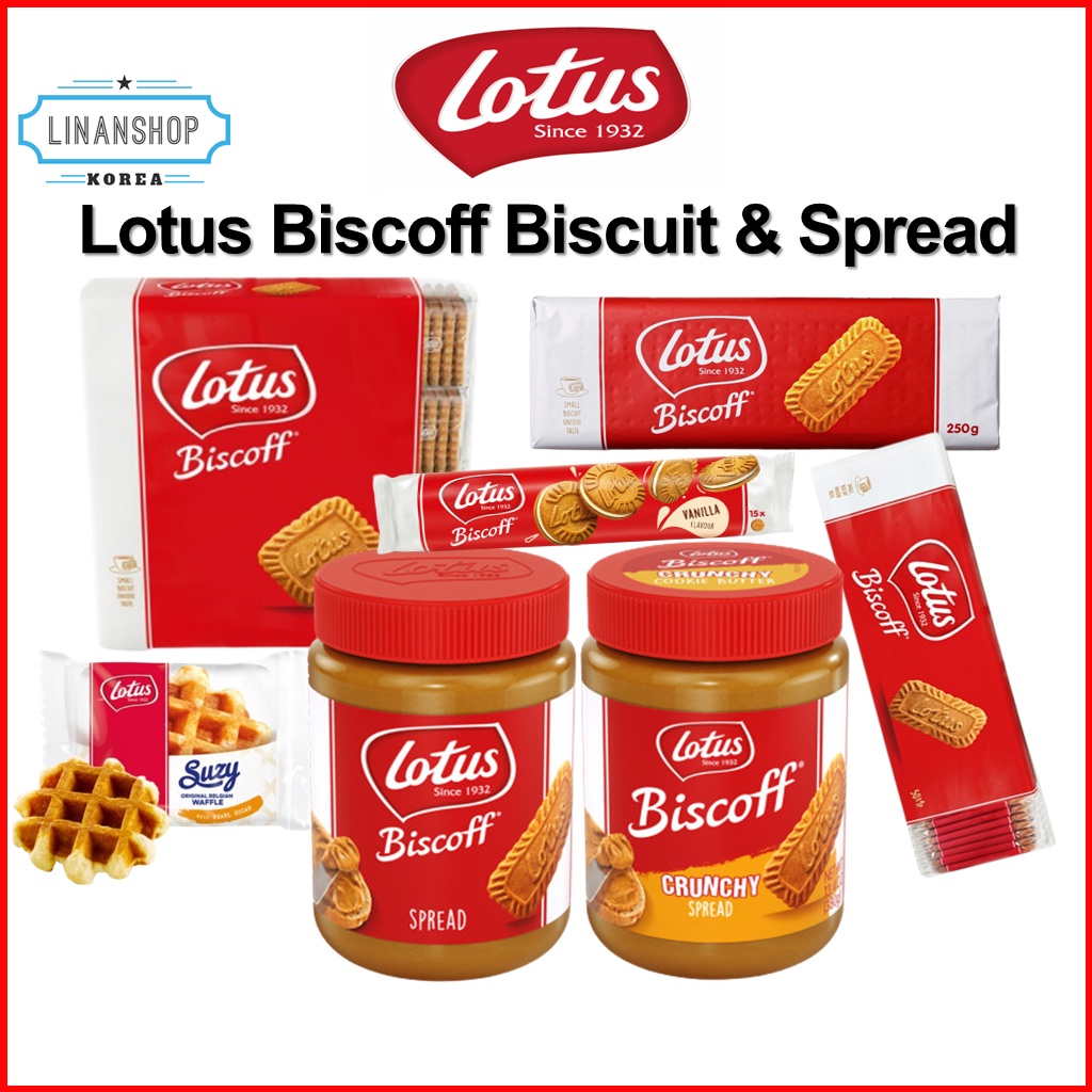 [LOTUS] 焦糖餅乾抹醬 原味 400g / 酥脆 380g | Biscoff/香草 蓮花夾心餅乾, 比斯科夫風味