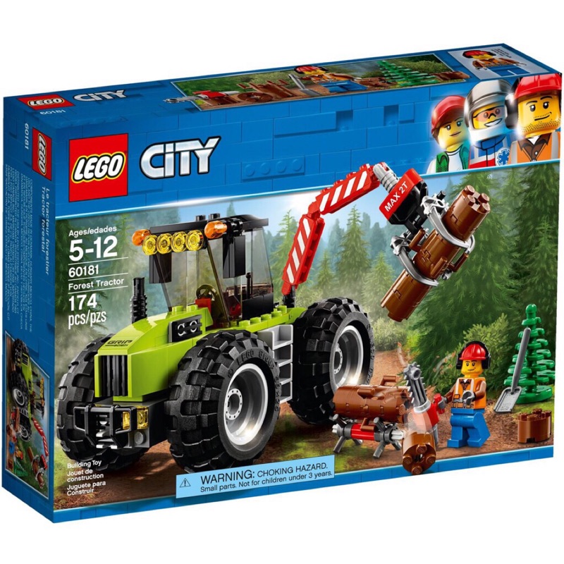 《艾芮賣場》全新樂高 lego 60181 city 城市 Forest Tractor 森林拖拉機
