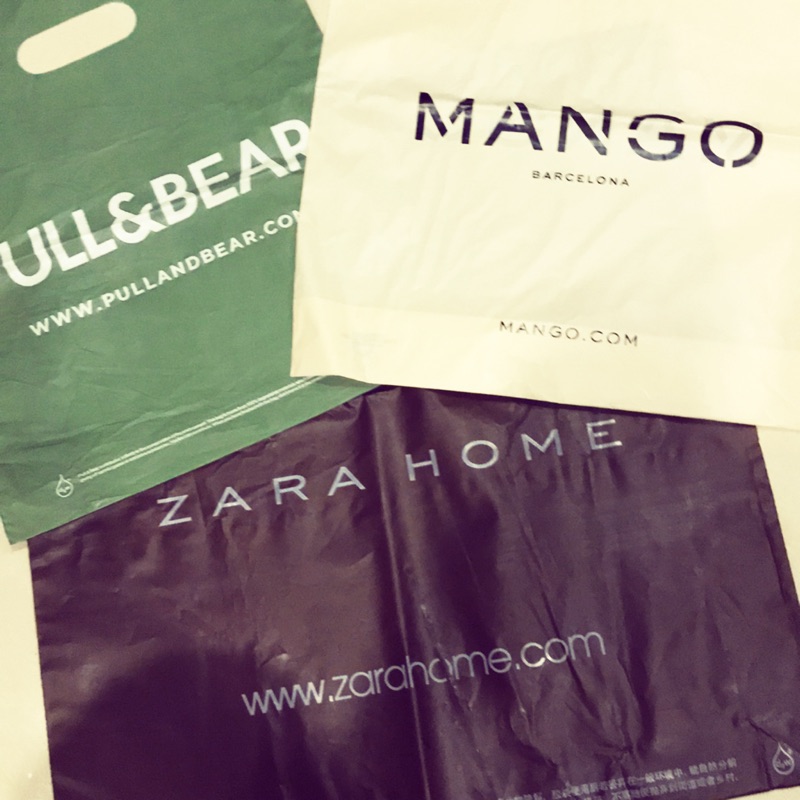 品牌塑膠袋 Zara home/pull&amp;bear/mango/bershka