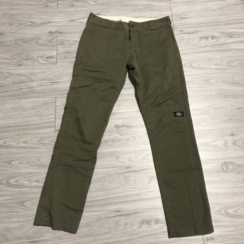 DICKIES WD811 窄版工作長褲 墨綠色