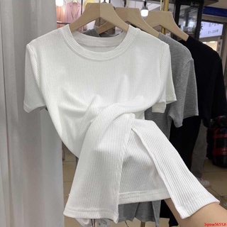 JTL品質優選-設計感小眾短袖T恤女裝2022夏季新款開叉時尚百搭打底衫上衣ins潮
