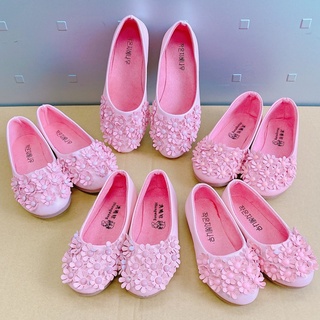 【零碼出清特賣-福利品】小公主粉紅小花童鞋娃娃鞋平底鞋