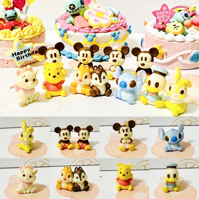 Re-Ment 日本 迪士尼 正版 絕版 蛋糕 食玩 迷你 食物 模型 娃娃屋 散件 配件 維尼 米奇 瑪莉貓 邦妮兔