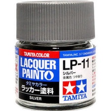 【喵喵模型坊】TAMIYA 硝基系油性漆 10ml 亮光金屬銀 LP-11 (82111)