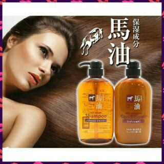 日本KUM-馬油無矽靈洗髮精/潤濕精（600ml）
