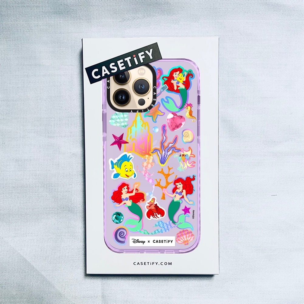 Casetify X 迪士尼公主愛麗兒紫色手機殼 IPhone 14 13 12 11 Pro MAX Mini XS
