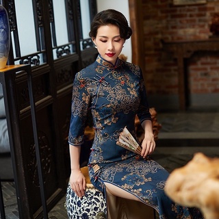 中國風 旗袍 改良式七分袖旗袍