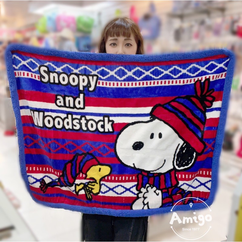 日本 2016 大阪環球影城 USJ 史努比 攜帶式 毛毯 披毯 冷氣毯 毯子 糊塗塔克 Snoopy 絕版品 小黃鳥