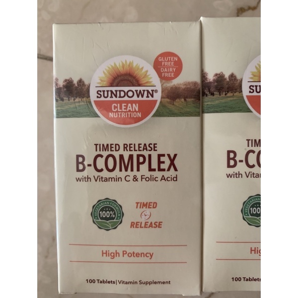 台灣公司貨）效期2024.8 Sundown 日落恩賜 緩釋型超級B群+C錠-B12加強配方100錠