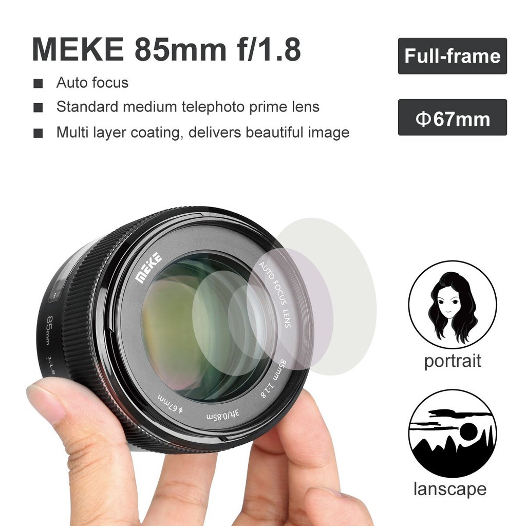 ~王冠攝影社~ 美科 Meike 85mm F1.8 定焦鏡頭 快速自動對焦 虛化效果 大光圈 85mm F1.8