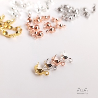 宏雲Hongyun-Ala--18K鍍真金色保色銀色貝殼大孔包線扣鏈條夾扣收尾扣diy手工飾品配件