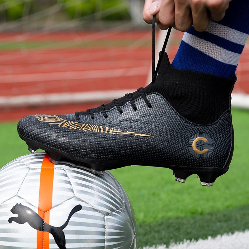 C 羅 梅 西 CR7 刺客 高幫 足球鞋 男 碎釘 ag 長釘 小學生 成人 足球比賽 訓練鞋