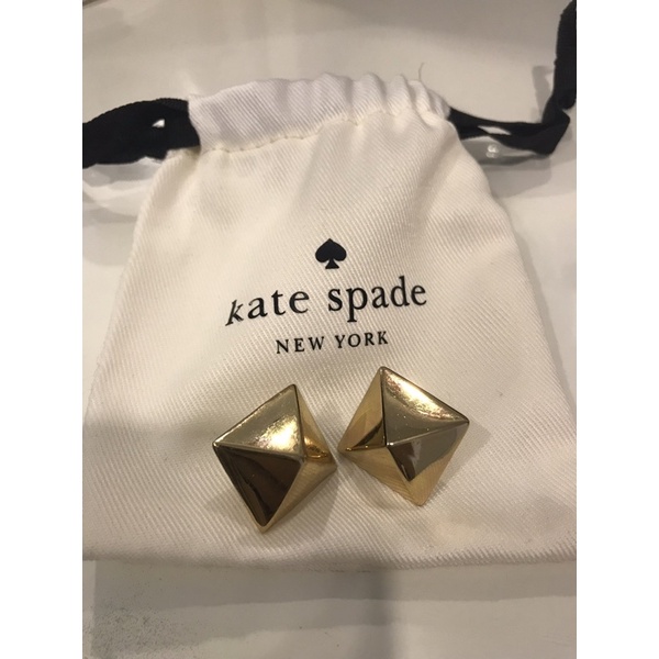保證正品 Kate Spade 大卯釘金屬金耳環 時尚歐美龐克個性