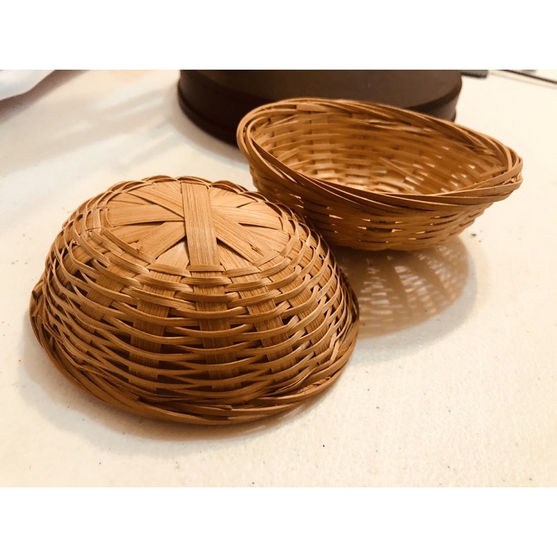木質小竹編籃｜黏土DIY飾品
