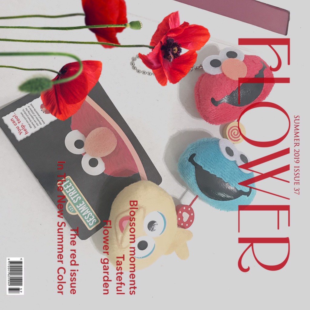 霖霖萬寶閣a650727a (小吊飾8) Sesame Street 大鳥 艾蒙 高華 芝麻街三合一 生日禮物交換禮物