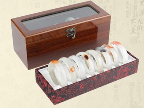 20位多格多位手鐲盒 翡翠玉金銀收納展示盒 收藏盒 整理首飾盒 帶蓋珠寶箱