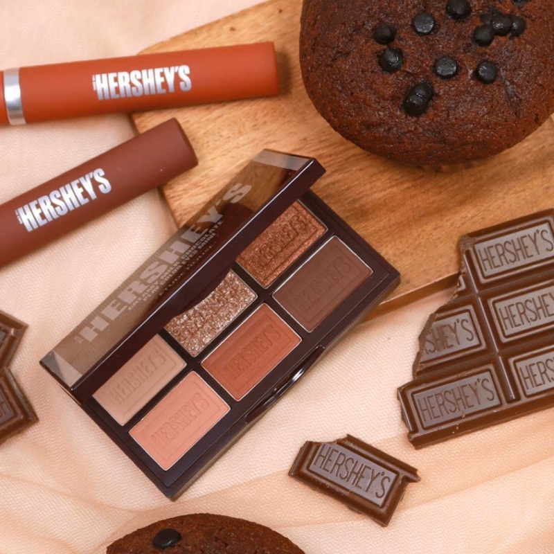 預購買起來 牛奶皮膚 Etude House Hershey S聯名巧克力眼影盤巧克力唇釉 蝦皮購物