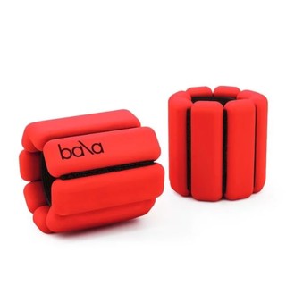 Bala 重量運動手環-櫻桃紅 | 1磅 | 可彈性調節的負重手腕、腳踝重量