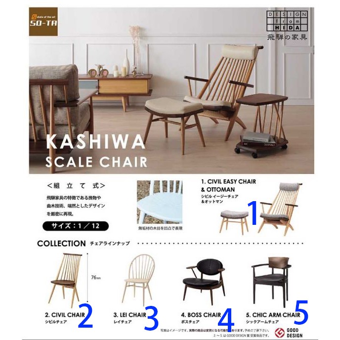 盒玩轉蛋扭蛋食玩模型公仔家具家俱系列kashiwa 柏木工椅子篇各款單賣 蝦皮購物