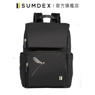 Sumdex｜掀蓋式安全後背包(蜻蜓版) NON-704BK-DT 黑色 官方旗艦店