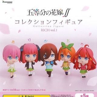 🔥現貨 五等分的新娘 rich P1 一花 二乃 三玖 四葉 五月 Q版 五等分的花嫁 BUSHIROAD 扭蛋 公仔
