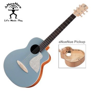 aNueNue MC10-BAE可插電airblue拾音器 彩色鳥吉他 阿羅納藍36吋小吉他 雲杉面單板/桃花心木側背板