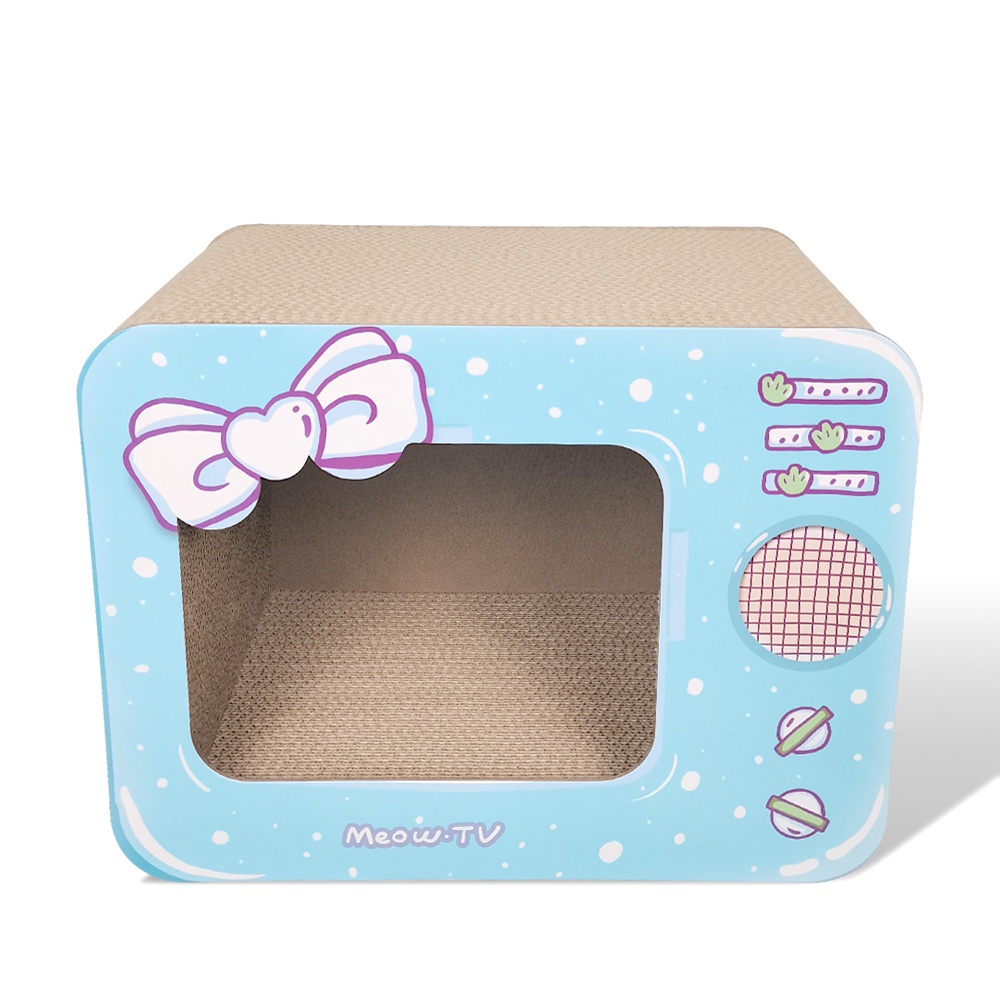 【 貓抓板 】電視貓抓屋 微波爐貓抓屋 高密度瓦楞紙 超耐抓 隱密性佳