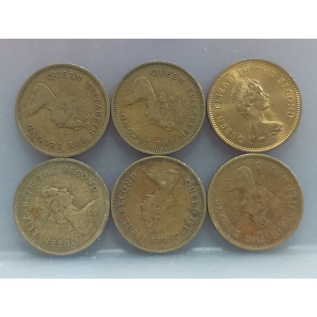 幣425 香港1977.78.80年5毫硬幣 共6枚